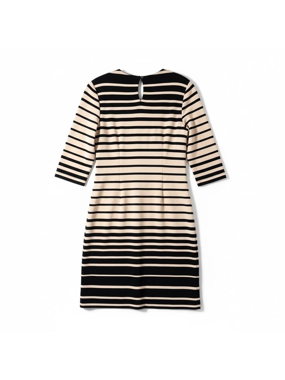 J.McLaughlin Catalyst Sheath Dress Black & Beige Large EUC - Picture 3 of 7